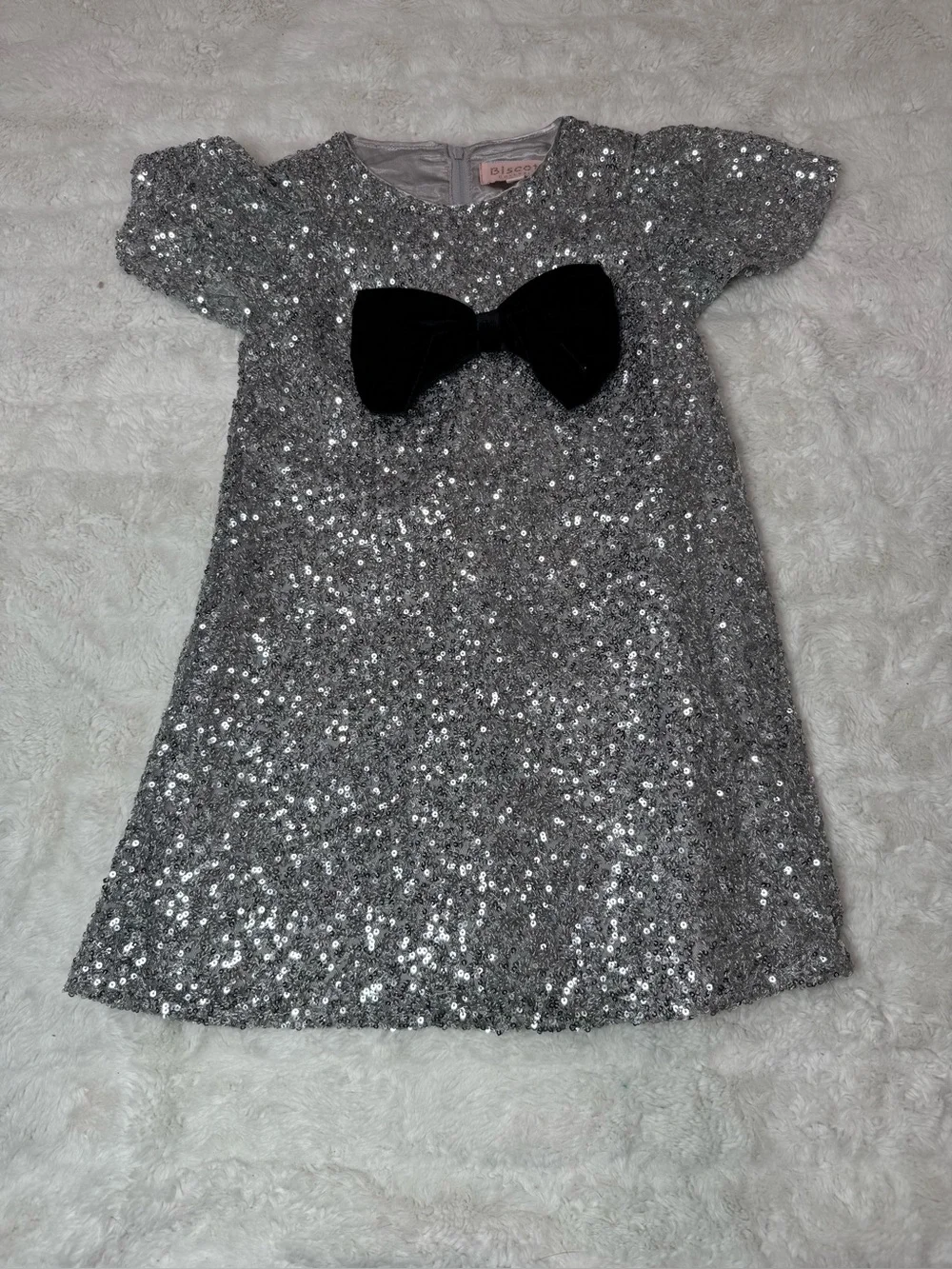 Biscotti Sequin Kids Dres with bow